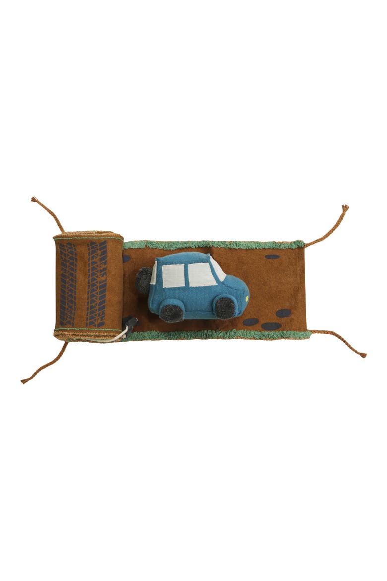 Safari Car Ride N' Roll Bag, Main, color, PETROL BLUE TOFFEE NATURAL RED