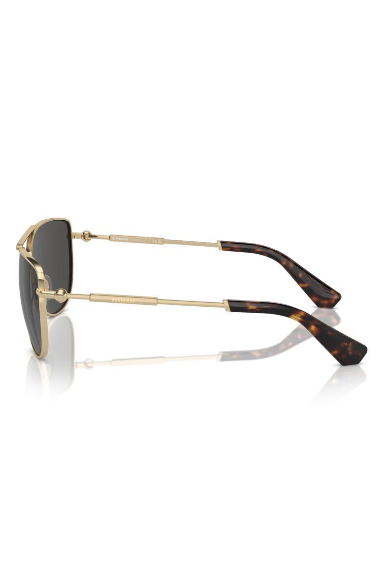 Burberry 60mm Pilot Sunglasses, Alternate, color, Lt Gold