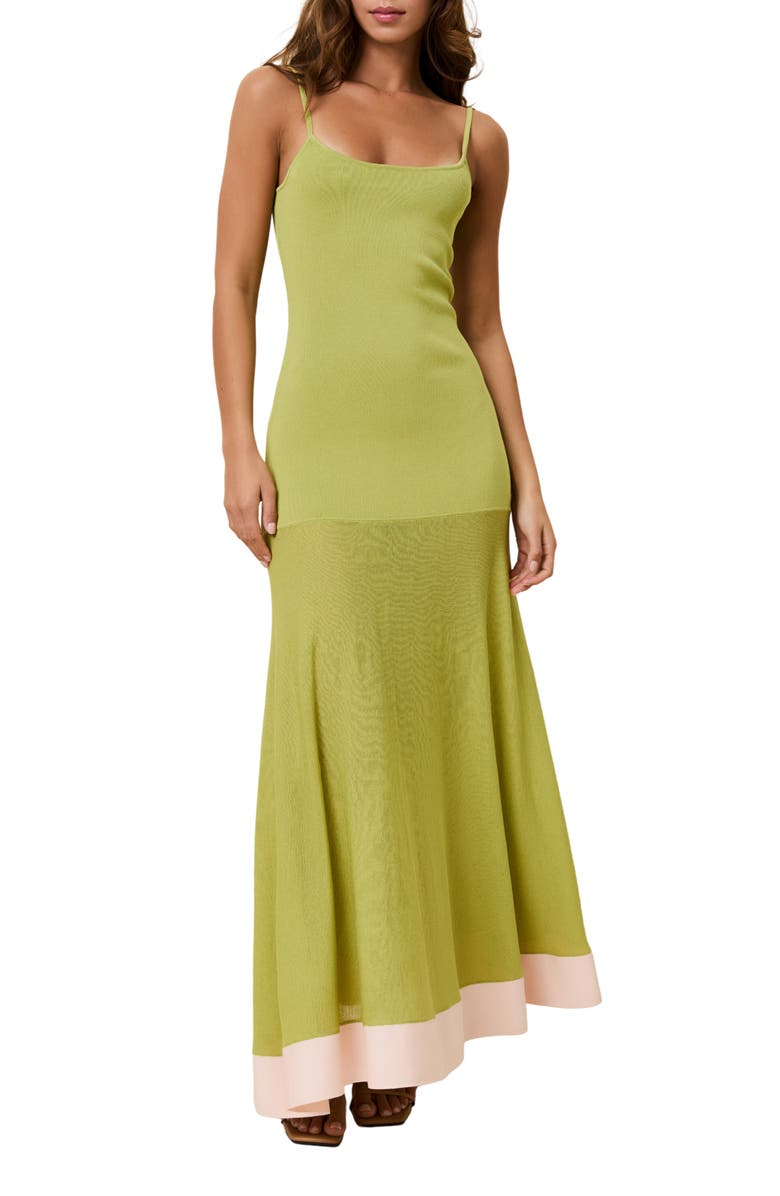 Solid & Striped The Tess Sleeveless Maxi Dress, Main, color, Guava