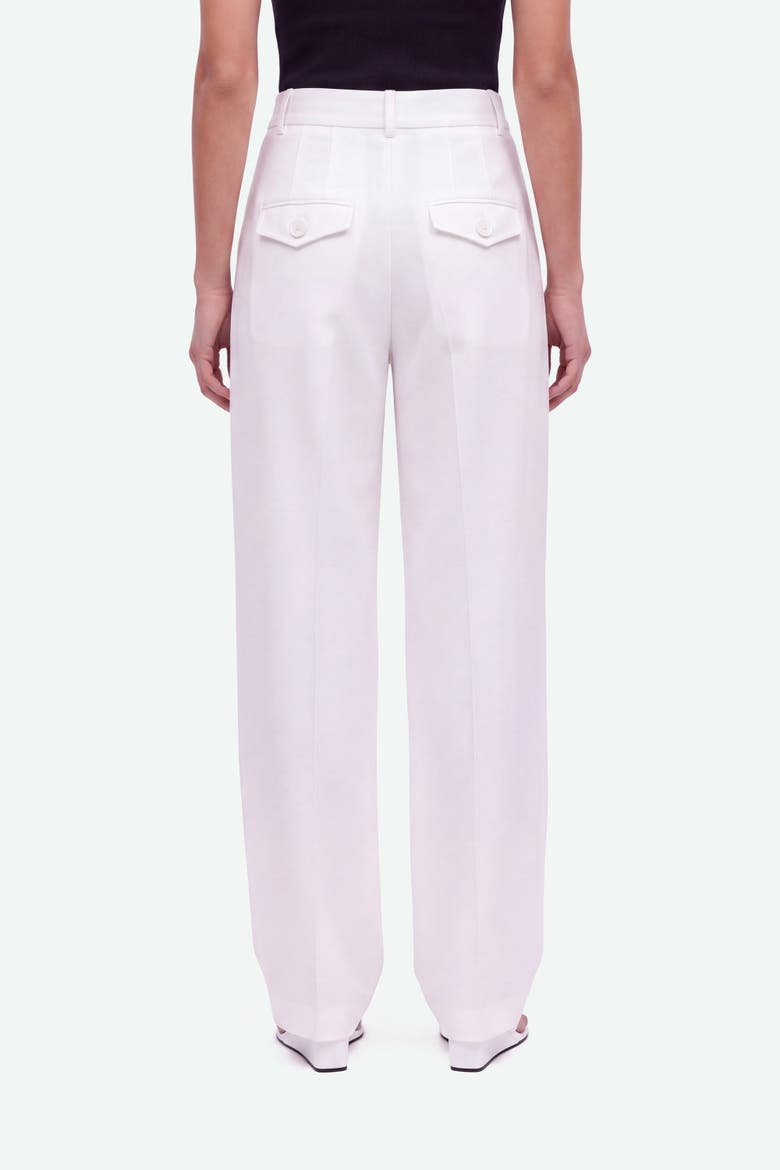 Double Pleat Wide Leg Trousers, Alternate, color, White