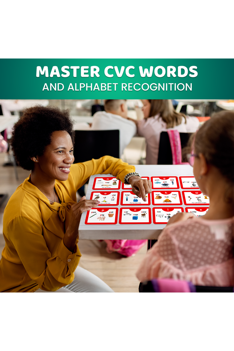 ABC Learning Flash Cards for Toddlers, Alternate, color, 52 Phonics