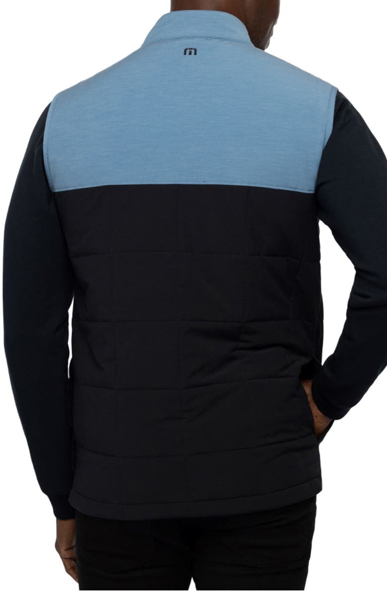 TravisMathew Todos Santos Colorblock Vest, Alternate, color, Heather Mid Blue