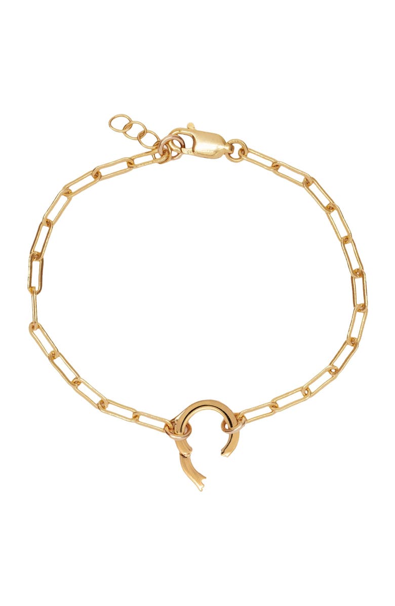 MADE BY MARY Jude Charm Bracelet with Link Lock, Alternate, color, Silver