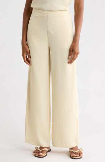 Blanca High Waist Wide Leg Satin Pants