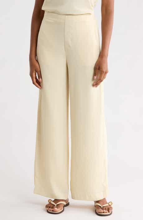 Blanca High Waist Wide Leg Satin Pants