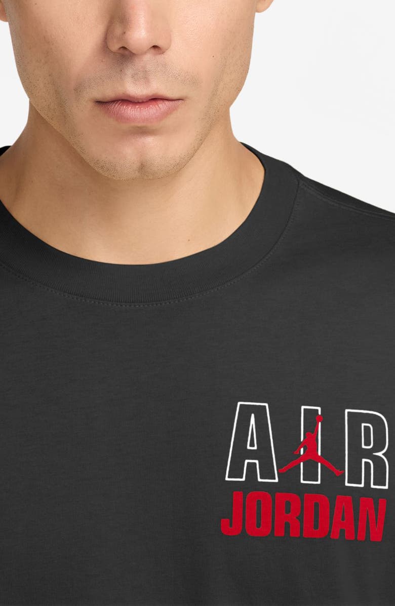 Jordan Air Oversize Cotton Graphic T-Shirt, Alternate, color, Black/ University Red
