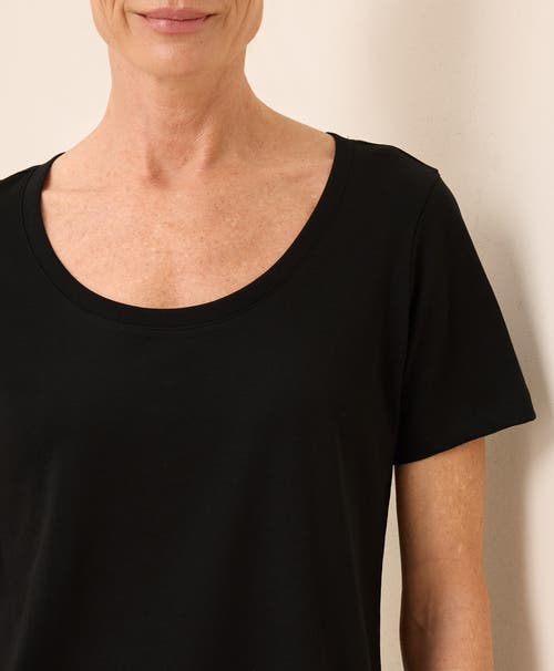 Pact Organic Cotton Softspun Scoop Neck Tee In Black