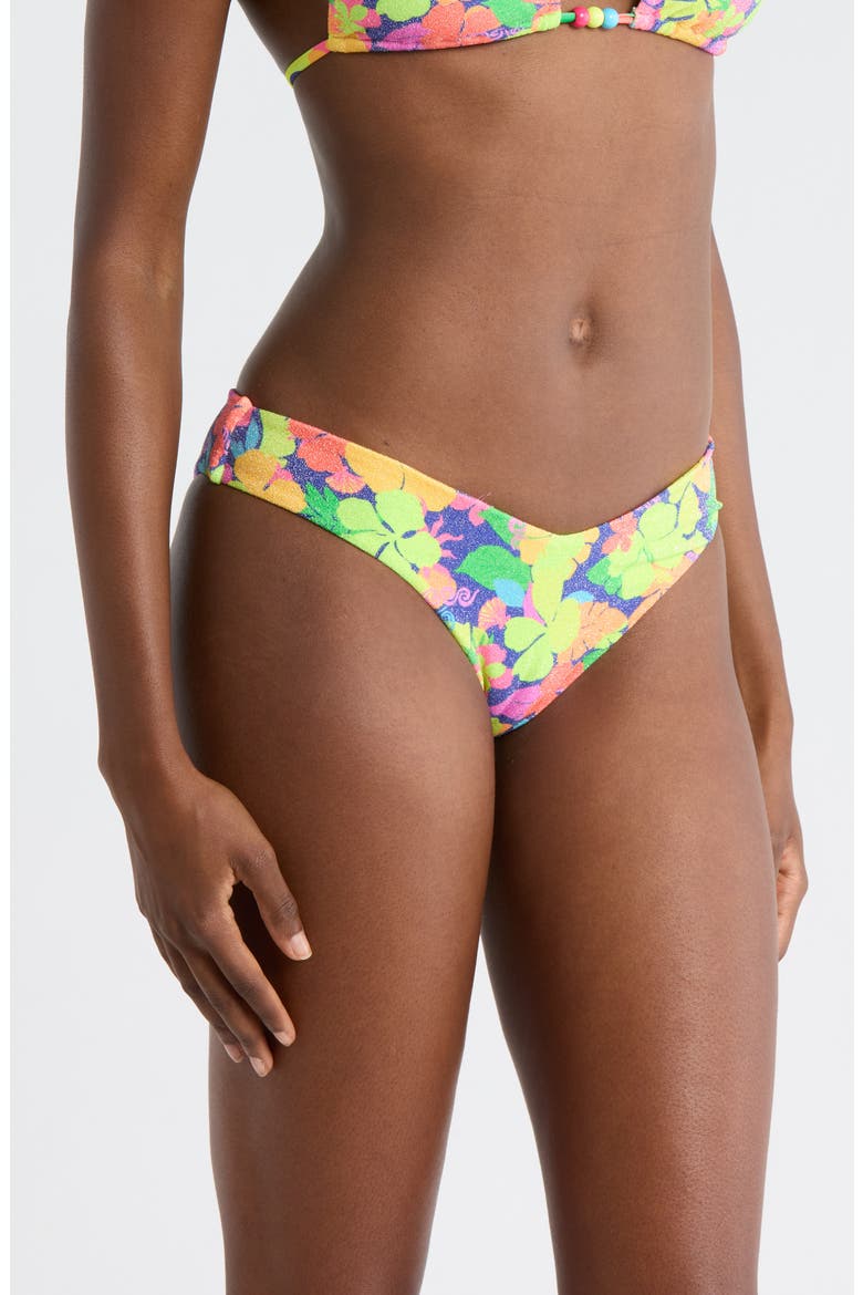 V-Cut Bikini Bottoms, Alternate, color, NEON SUNSET
