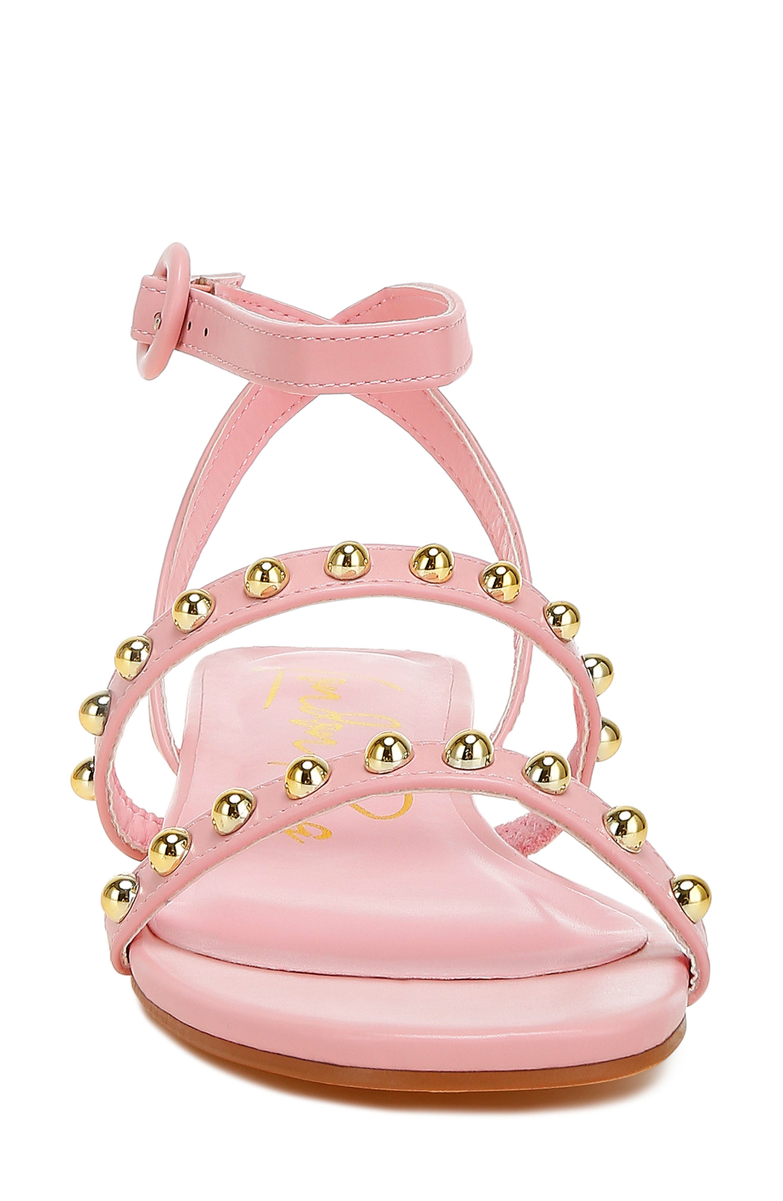 Flippity Studded Ankle Strap Sandal, Alternate, color, PINK