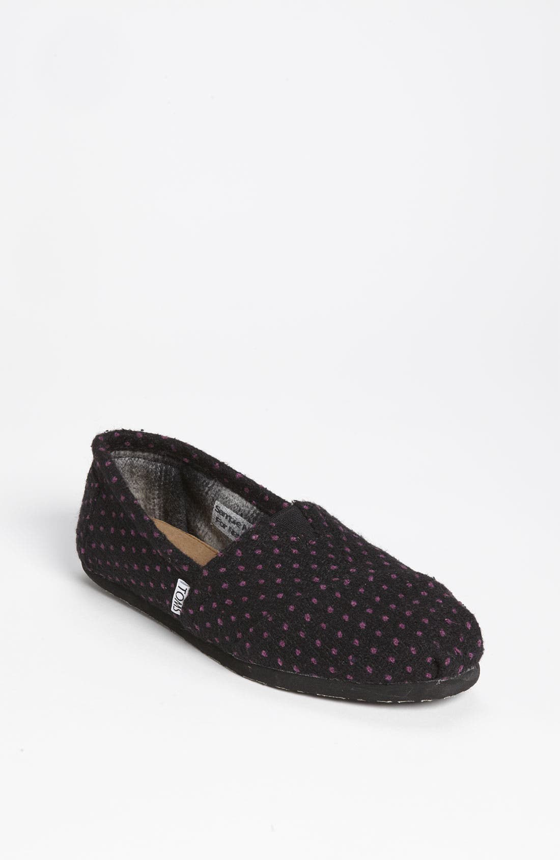 TOMS 'Classic - Dot' Woolen Slip-On, Main, color, 