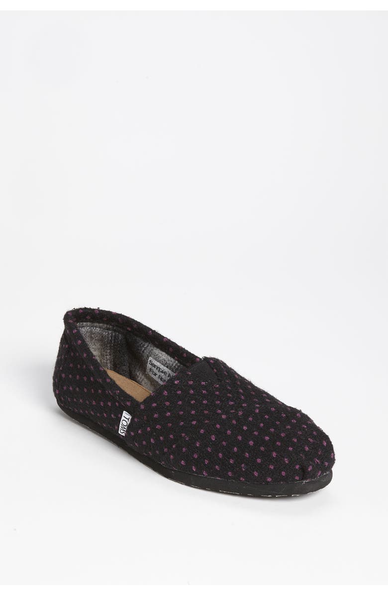 TOMS 'Classic - Dot' Woolen Slip-On, Main, color,