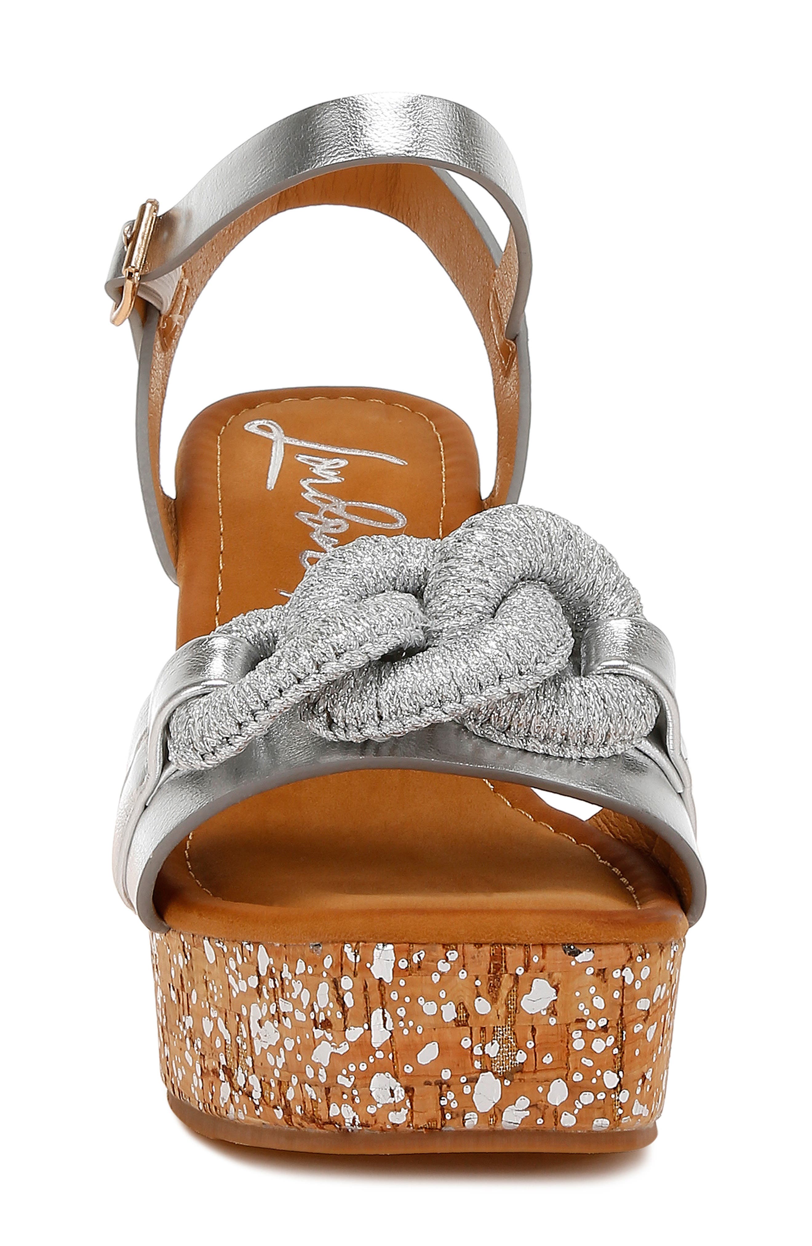 LONDON RAG Emelda Platform Wedge Sandal, Alternate, color, Silver
