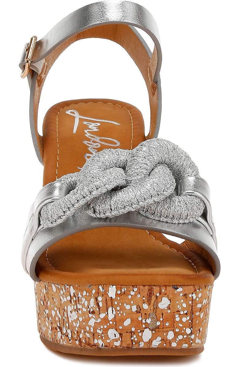 LONDON RAG Emelda Platform Wedge Sandal, Alternate, color, Silver