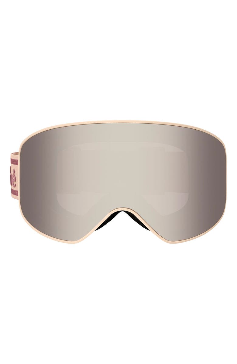 Chloé 99mm Mirrored Ski Mask, Main, color, Pink