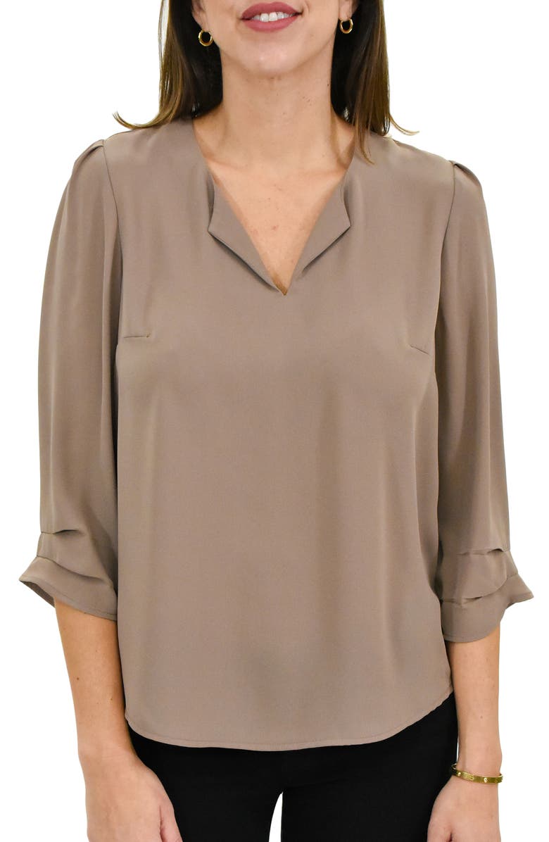 DR2 by Daniel Rainn Three Quarter Sleeve Blouse, Alternate, color, 