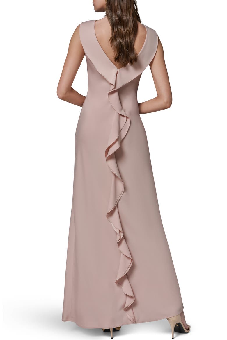 Ruffle Satin Gown, Alternate, color, SNOW PETAL