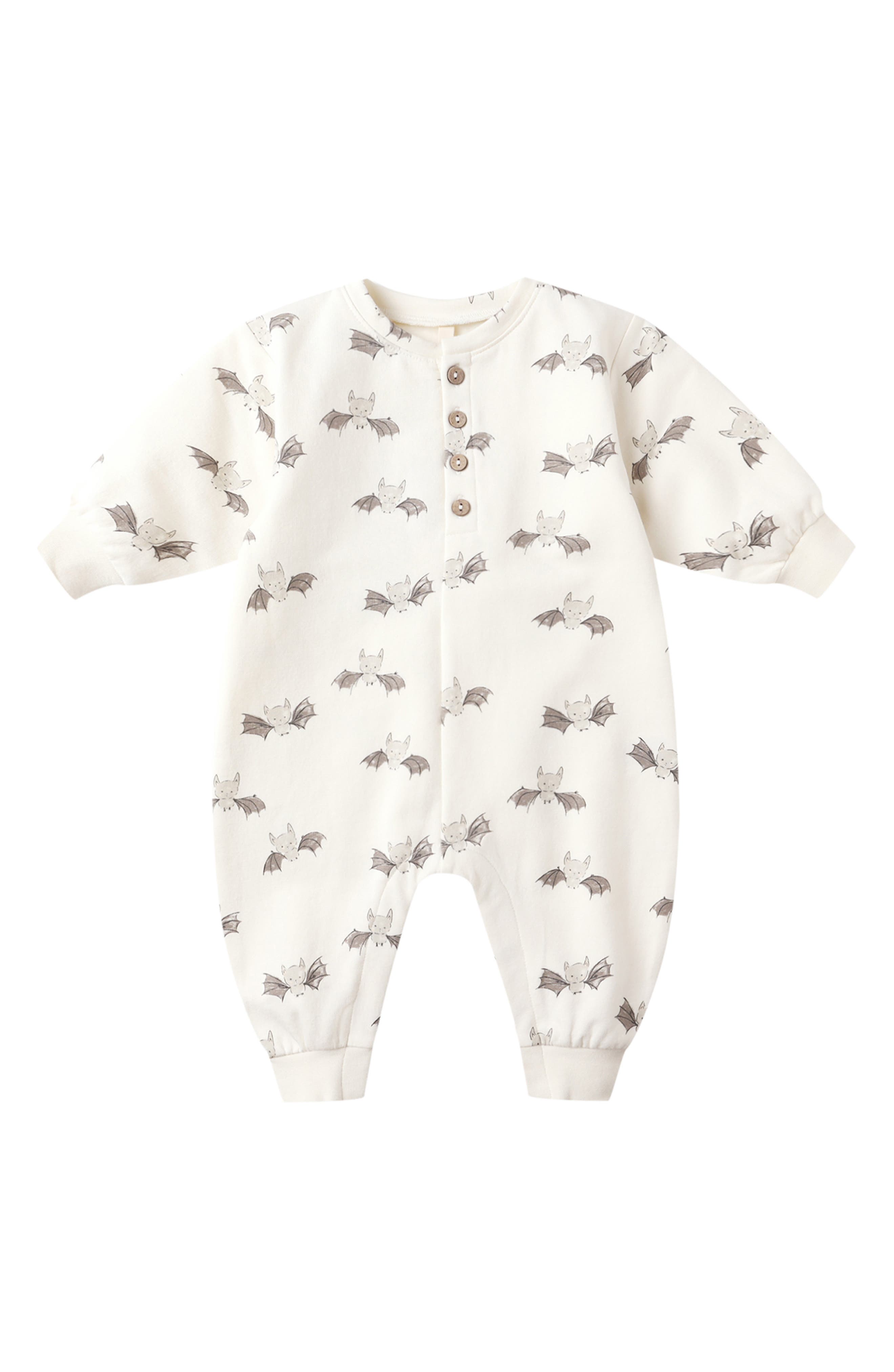 Bat Print Fleece Romper