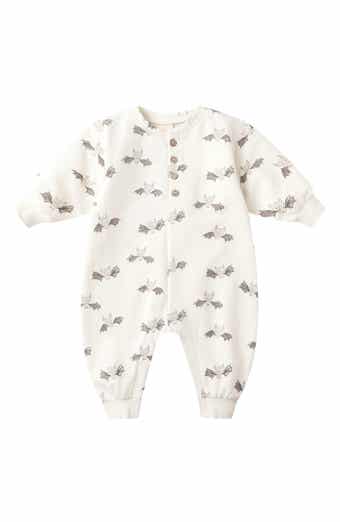 Bat Print Fleece Romper