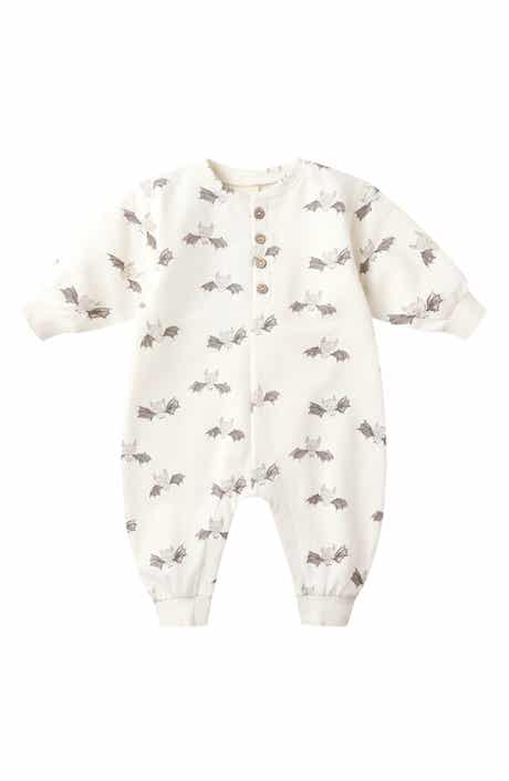 Bat Print Fleece Romper