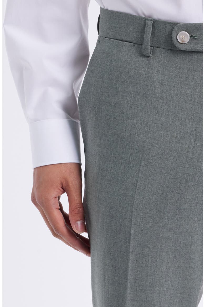Genius Slim Fit Flat Front Stretch Dress Pants, Alternate, color, BEIGE