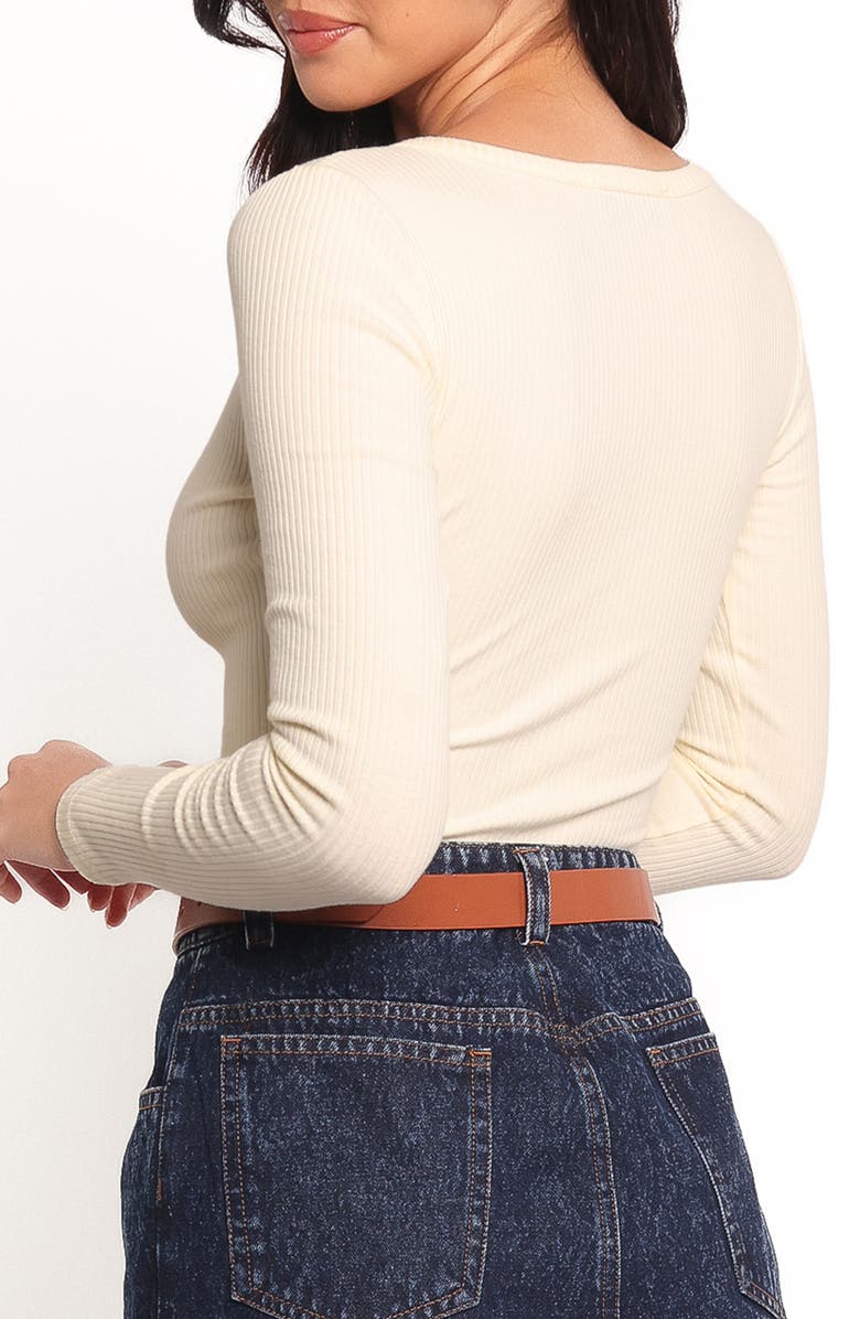 Petal & Pup Dio Crop Rib Henley Top, Alternate, color,