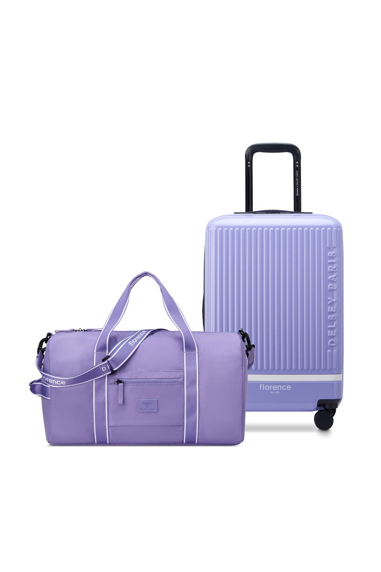 2 Piece Set - Spin Me Away Expandable 20" Carry-On Spinner & Sweet Escape Duffel, Main, color, Lavendar