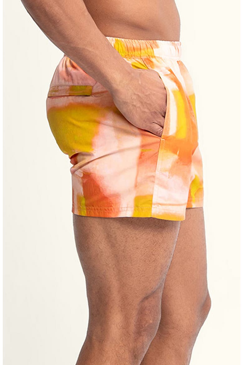 Sebastian Solid 4-Inch Nylon Swim Trunks, Alternate, color, SOL/ ORANGE