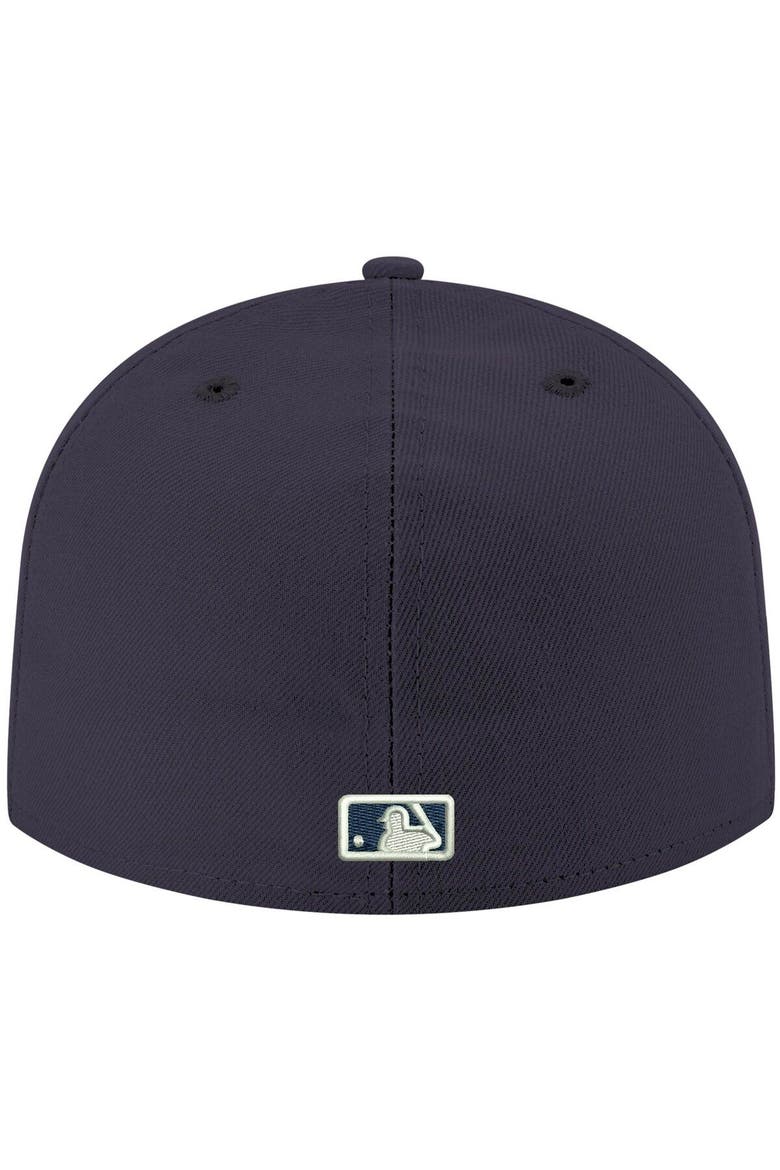 Men's New Era Navy Boston Red Sox White Logo 59FIFTY Fitted Hat, Alternate, color, NAVY