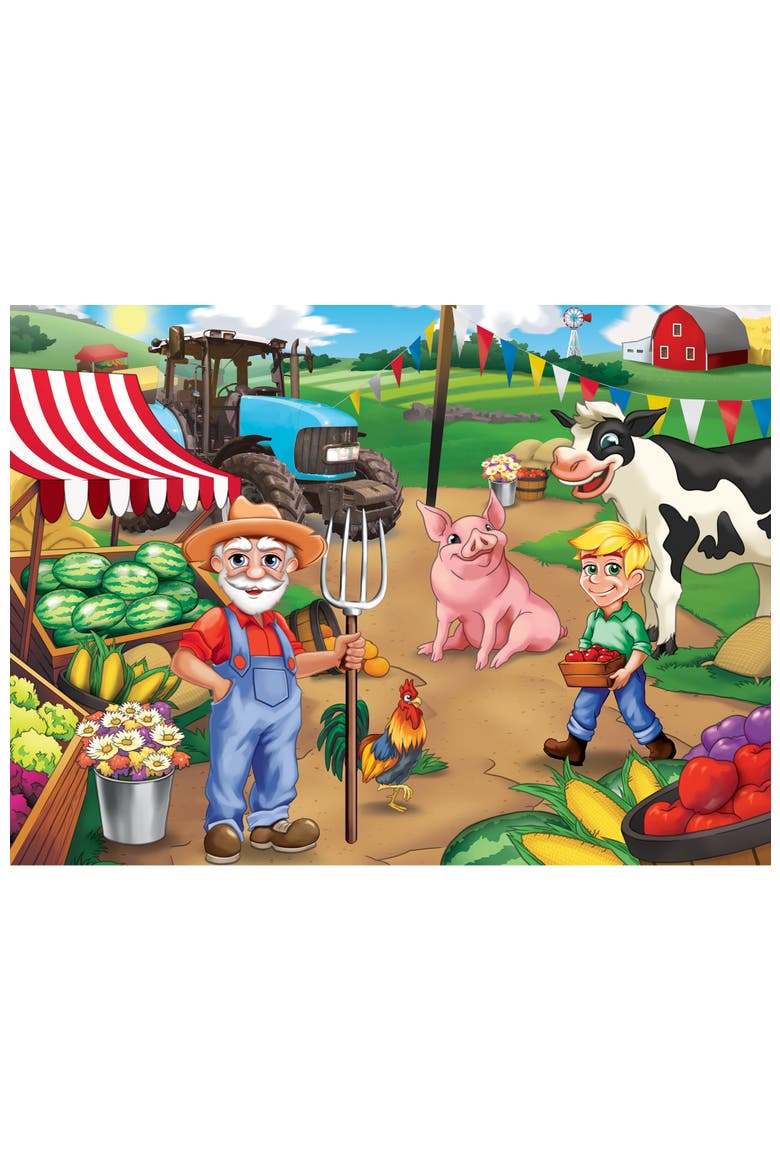 Old MacDonald Market Day 60 Piece Puzzle, Alternate, color, Multicolor