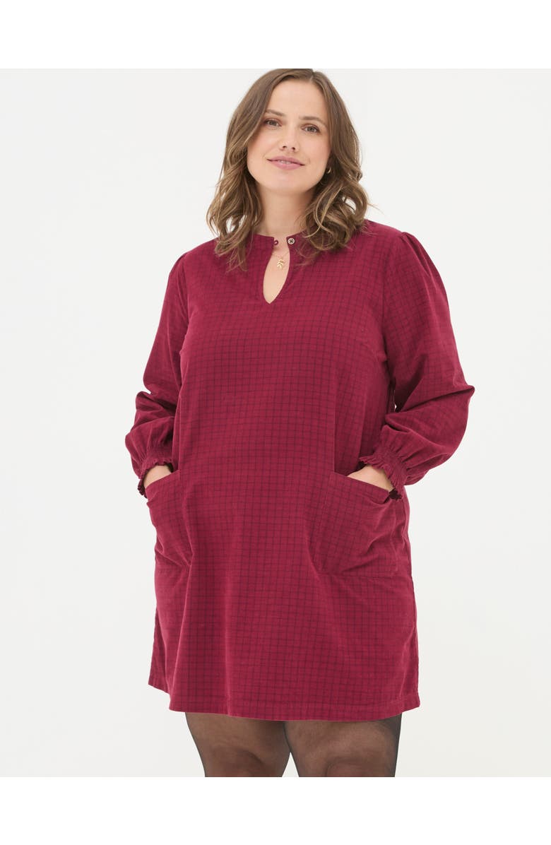 FatFace Women's Plus Size Fran Cord Check Dress, Alternate, color, 