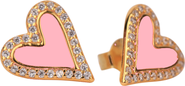Color Shout Enamel Heart Stud Earrings