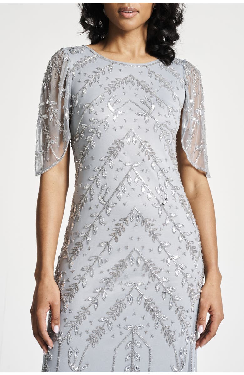 Frock and Frill Short Sleeve Embellished Gown, Alternate, color, 