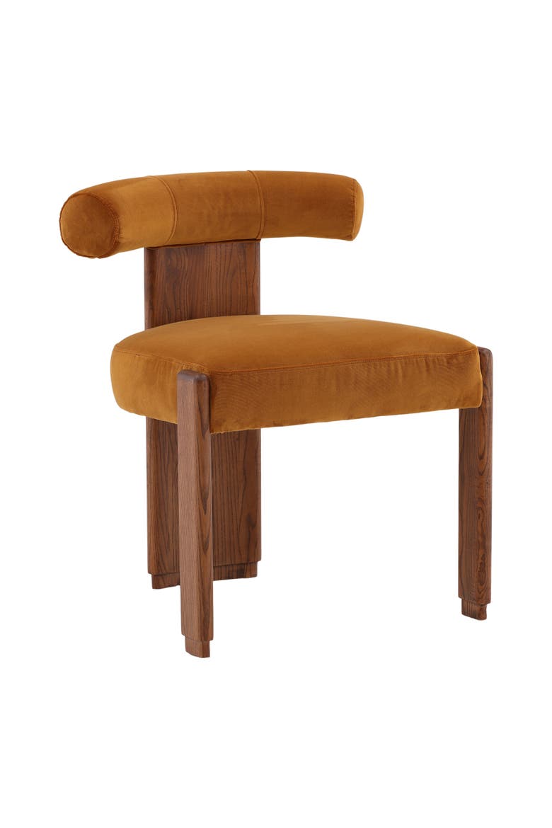 Gwenevere Ginger Velvet Dining Chair, Main, color, Ginger Velvet