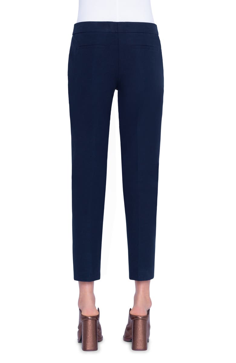 Akris punto Frankie Stretch Cotton Pants, Alternate, color, Navy