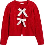 BP. Cable Bow Tie Cardigan