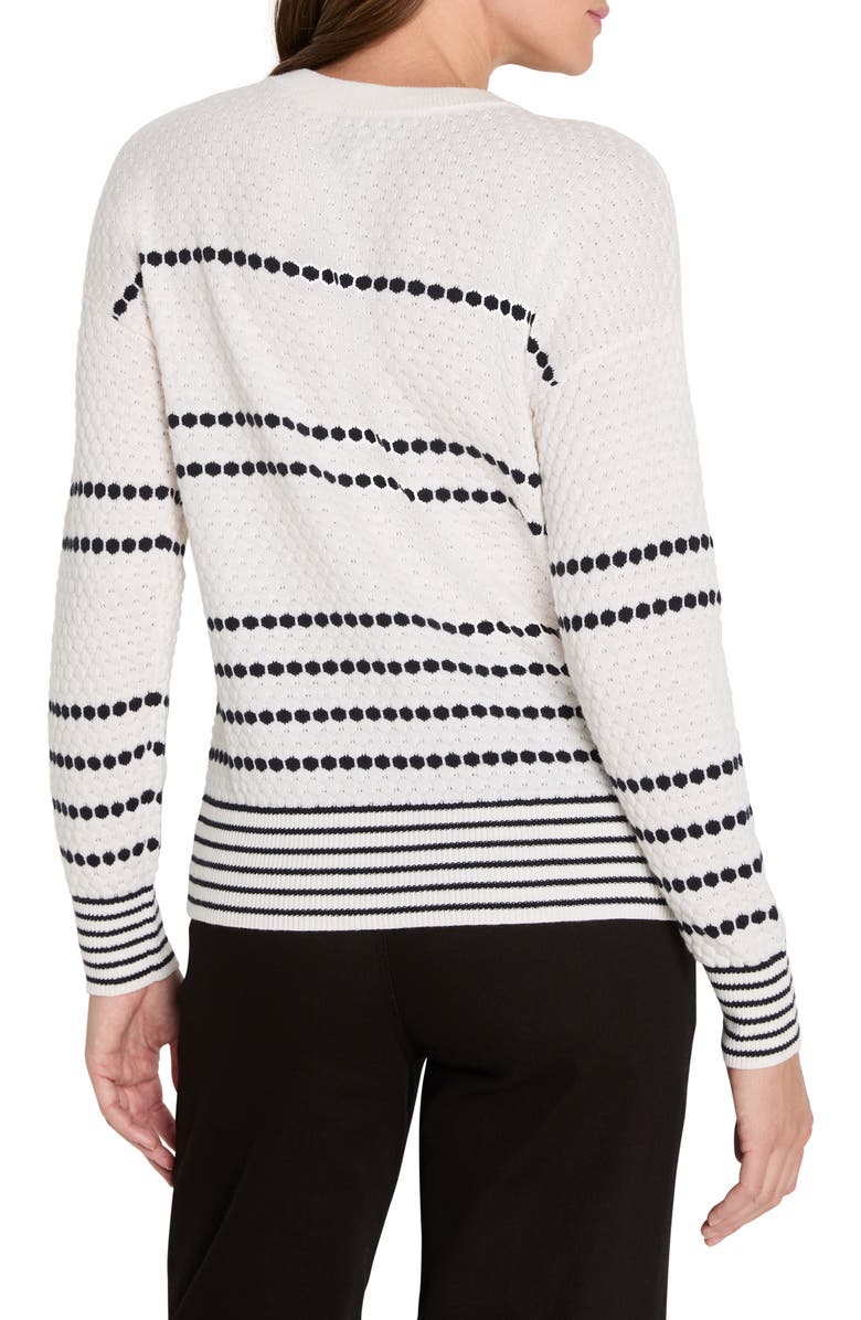 NIC+ZOE Circle Cotton & Cashmere Blend Sweater, Alternate, color, Cream Multi