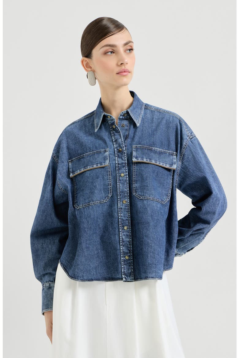 Lightweight denim shirt, Main, color, Denim