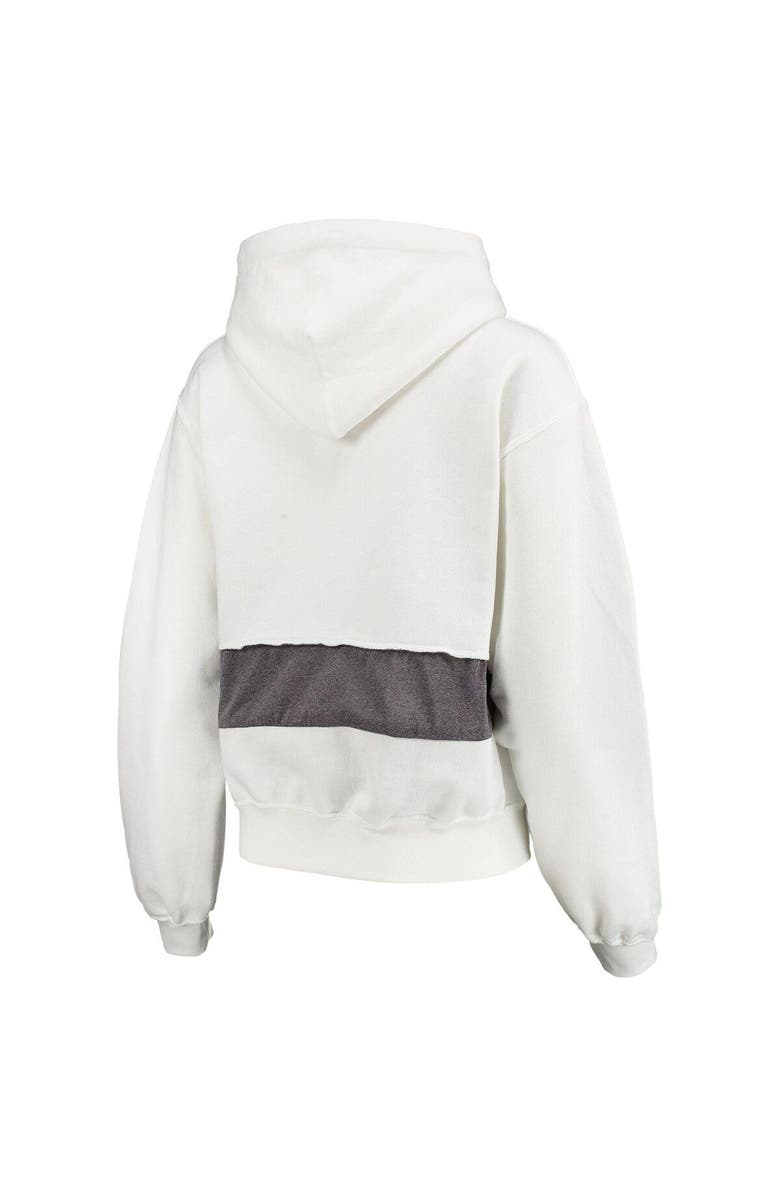 REFRIED APPAREL Women's Refried Apparel White New England Patriots Sustainable Crop Dolman Pullover Hoodie, Alternate, color, White