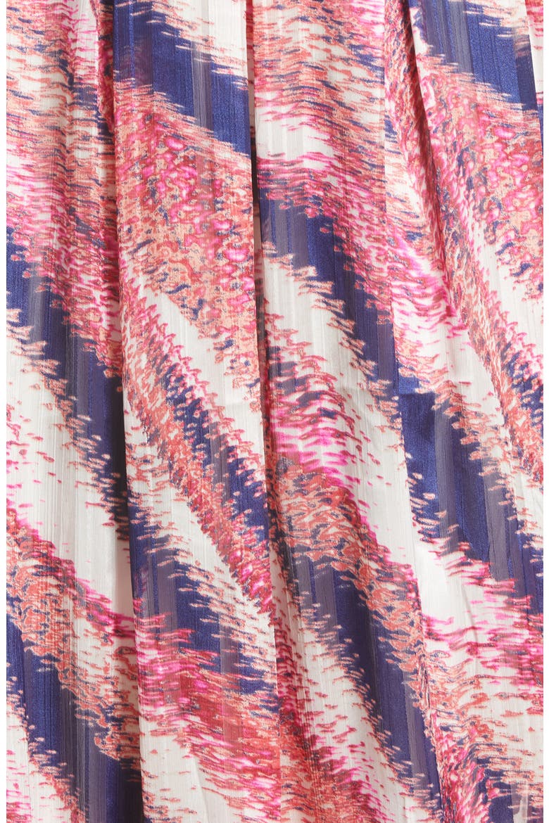 Halter Chiffon Maxi Dress, Alternate, color, PINK- PURPLE ABSTRACT STP