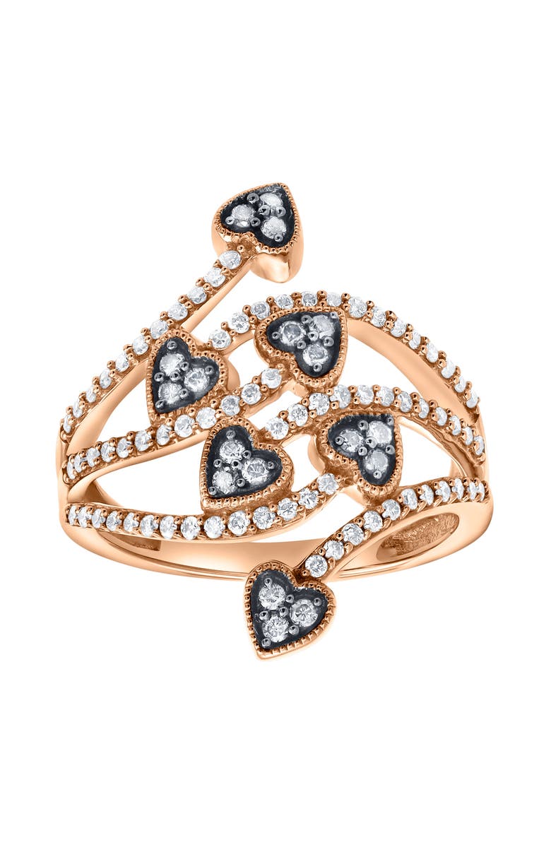 LuvMyJewelry Miravyn 0.60 Ct 14K Gold Diamond Heart Ring, Main, color, 14K Rose Gold