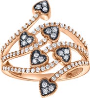 LuvMyJewelry Miravyn 0.60 Ct 14K Gold Diamond Heart Ring