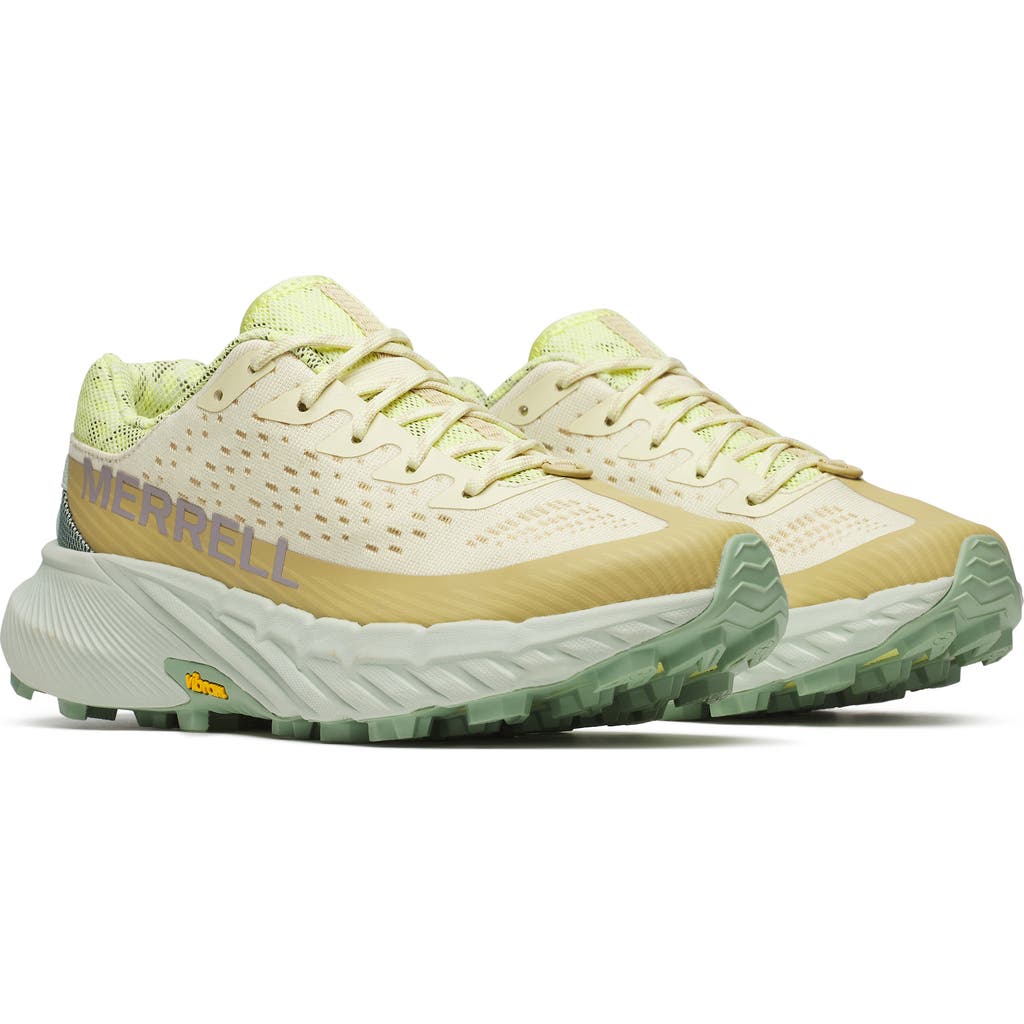 Merrell Agility Peak 5 Running Shoe In Beach/citrine