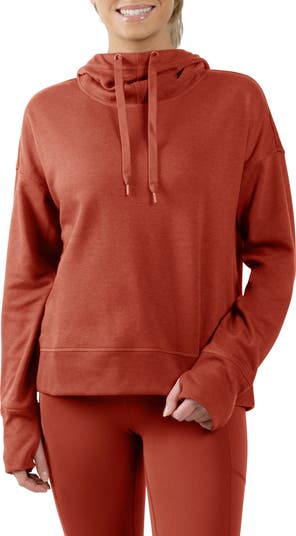 YOGALICIOUS Cropped Cowl Neck Hoodie Nordstromrack