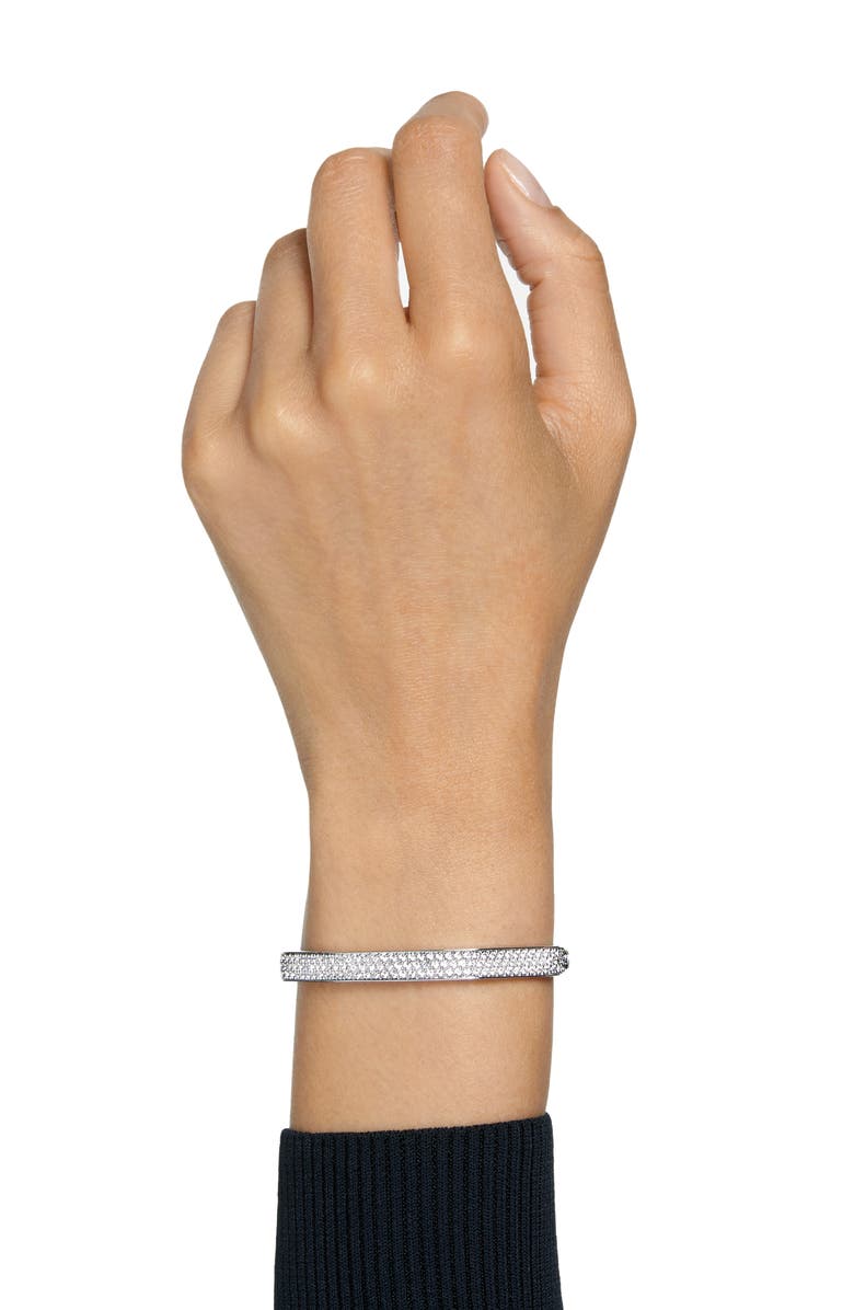 Swarovski Dextera Crystal Pavé Octagonal Bangle, Alternate, color, 