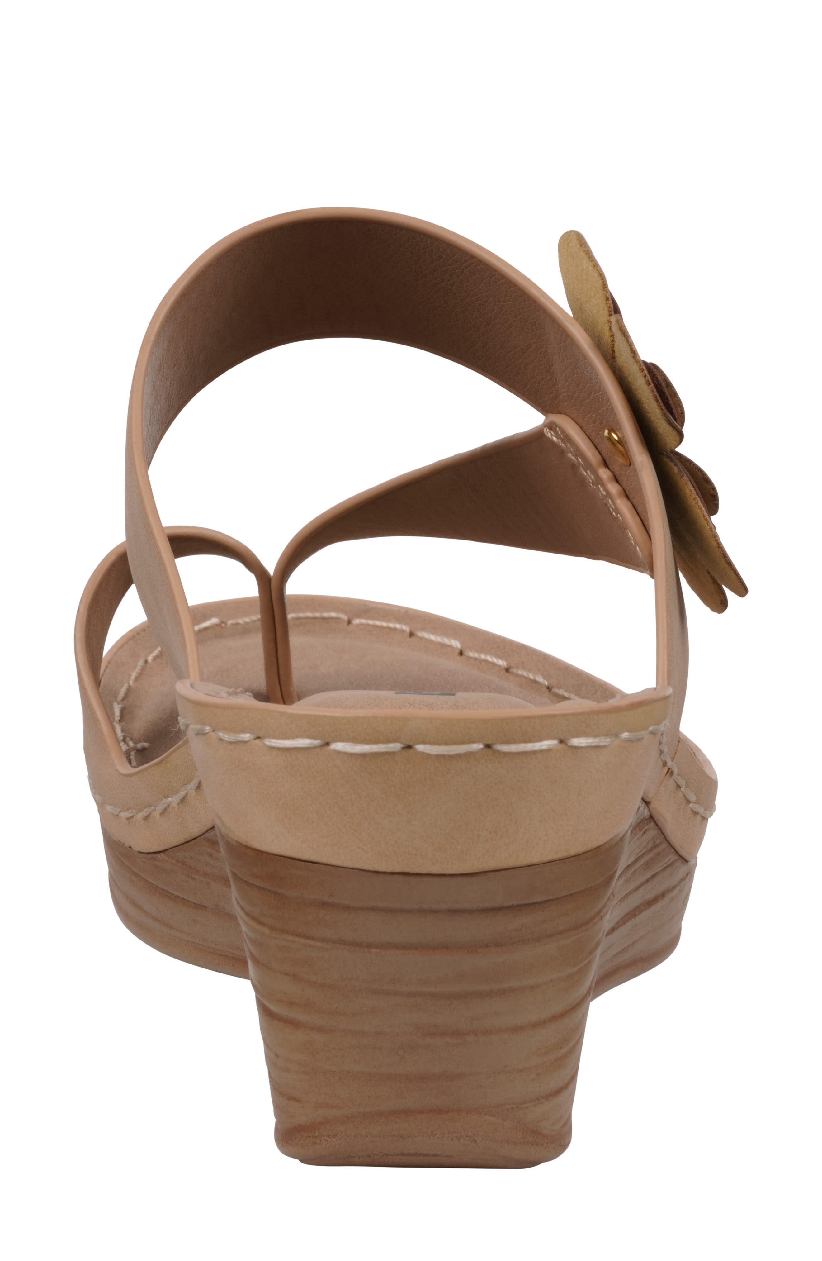 GC SHOES Taryn Flower Wedge Sandal, Alternate, color, Tan