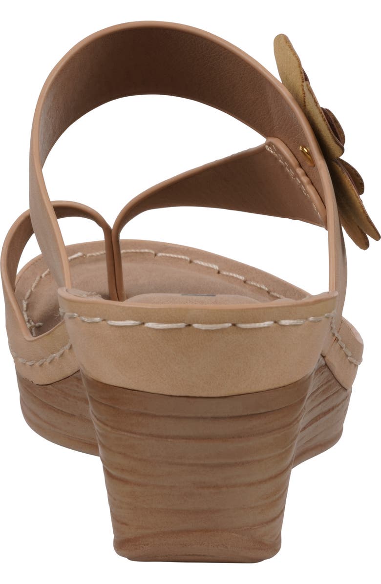 GC SHOES Taryn Flower Wedge Sandal, Alternate, color, Tan