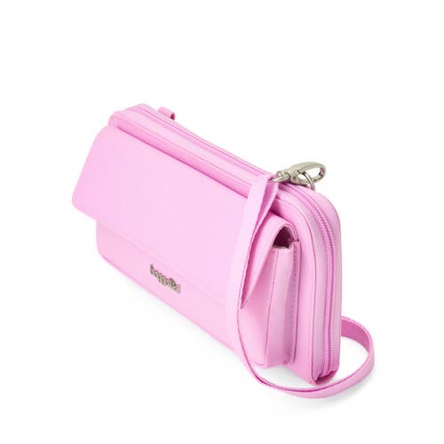Baggallini Rfid Phone Wallet Crossbody Bag In Hibiscus Pink