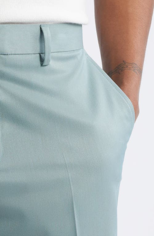 Open Edit Slim Fit Sharkskin Trousers In Blue Arona