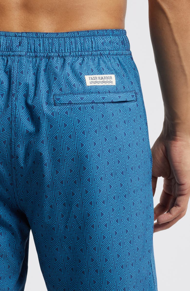 Fair Harbor The Anchor 8-Inch Swim Trunks, Alternate, color, Electric Blue Geo
