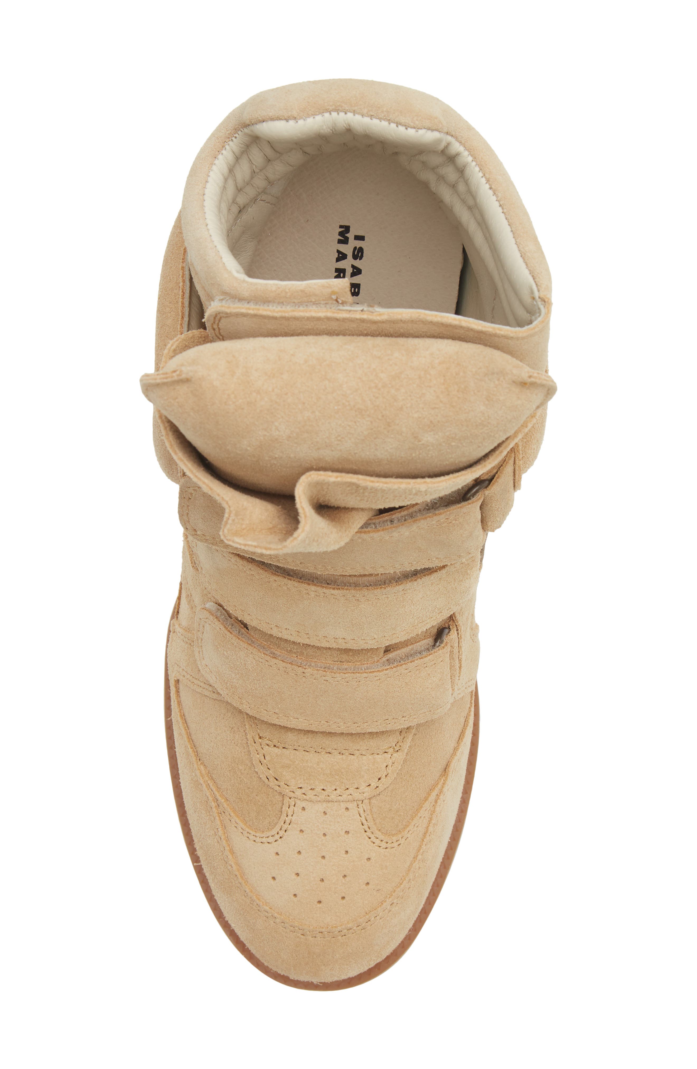 Isabel Marant Bekett Wedge High Top Sneaker, Alternate, color, Begw Beige/ Golden Yellow